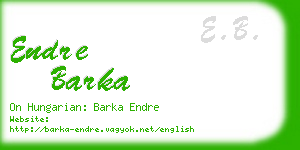 endre barka business card